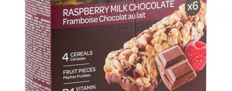 Barra de cereales energética Aptonia Raspberry Milk Chocolate, un sabroso aperitivo de costo accesible