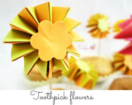Adornos para cupcakes , Toothpick cupcakes