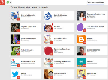 107 Comunidades Educativas de #Google+