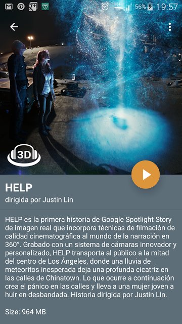 Google Spotlight Stories. App de Google para ver historias en 360º