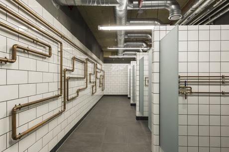 Diseño industrial en el interiorismo de este Gimnasio en Londres