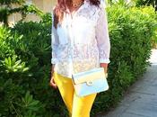 looks pantalón amarillo