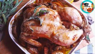 Asado con melocotones