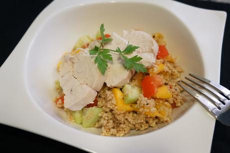 Ensalada de cous cous con pollo ( light )