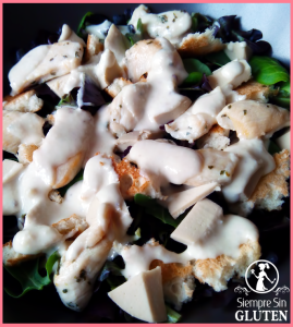 Ensalada César (Sin Gluten, Sin Lácteos, Sin Huevo)