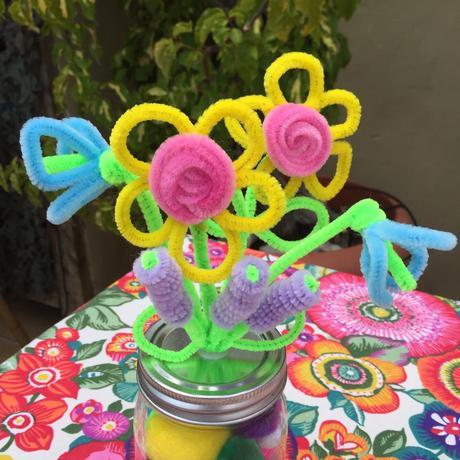flores con limpiapipas