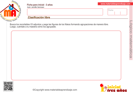 Clasificación libre 1: Lógico matemática 3 años Clasificación libre 1: Lógico matemática 3 años