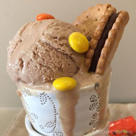 HELADO DE CHOCOLATINAS DE CARAMELO Y NOCILLA BLANCA