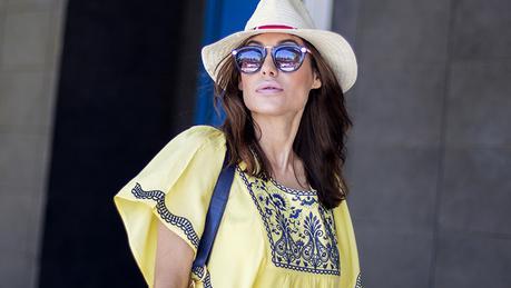 BE BOHOW. YELLOW ETHNIC BLOUSE