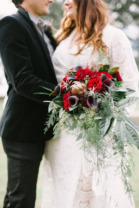 SI AL ROJO de una boda rústica, romántica y bohemia! ESPECTACULAR