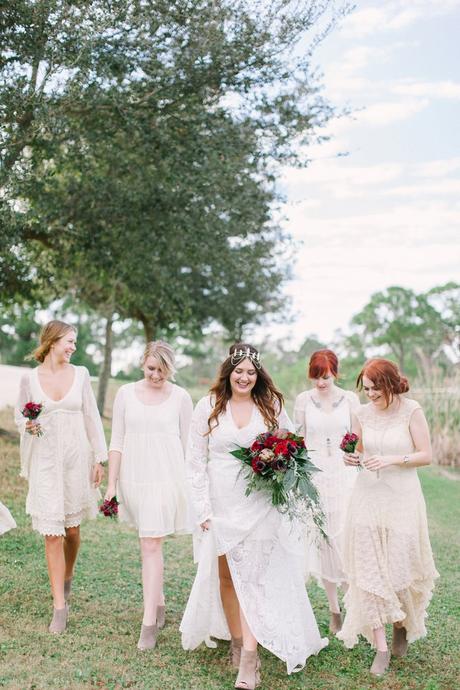 SI AL ROJO de una boda rústica, romántica y bohemia! ESPECTACULAR