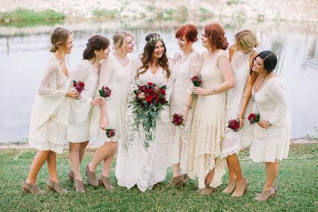 SI AL ROJO de una boda rústica, romántica y bohemia! ESPECTACULAR