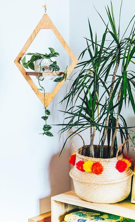 Boho Studio.Trabajando en un espacio plagado de color Original Pendant Plant