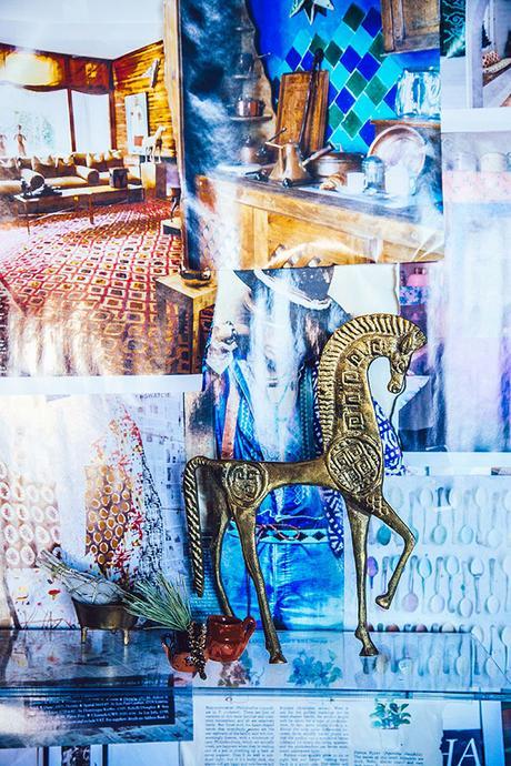 Boho Studio.Trabajando en un espacio plagado de color Gold Horse