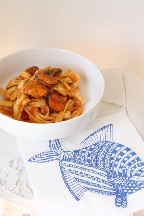 finde frugal: tagliatelle con mejillones