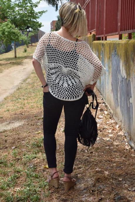 Crochet oversized top