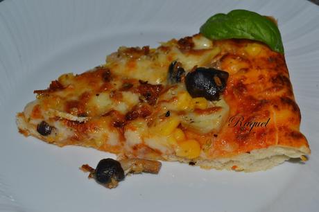 Pizza de Alcachofas Maíz y Fredolics