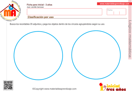 Clasificación por uso: Lógico matemática 3 años Clasificación por uso: Lógico matemática 3 años