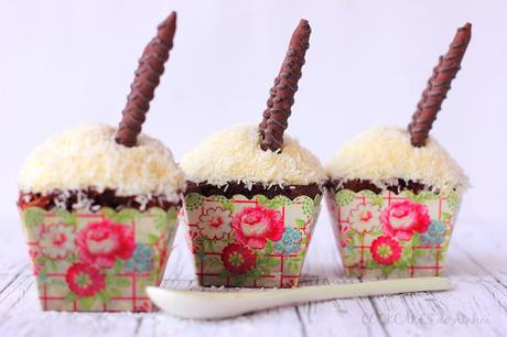 CUPCAKES DE CHOCOLATE Y COCO