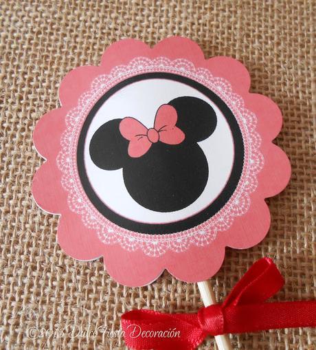 Kit de decoración personalizada Minnie y Mickey Mouse