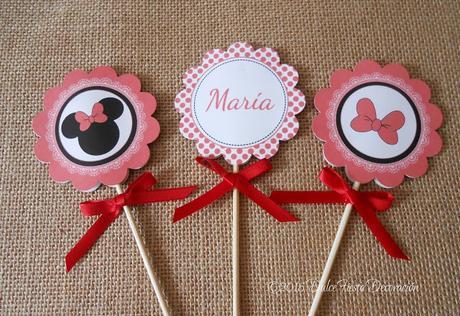 Kit de decoración personalizada Minnie y Mickey Mouse