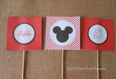 Kit de decoración personalizada Minnie y Mickey Mouse