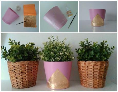 DIY: Maceta con pan de oro