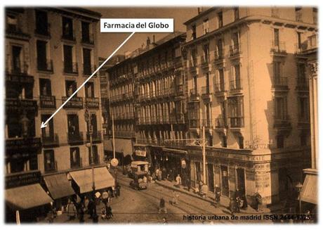 Fototeca HUM. Farmacia del Globo. Madrid, 1907