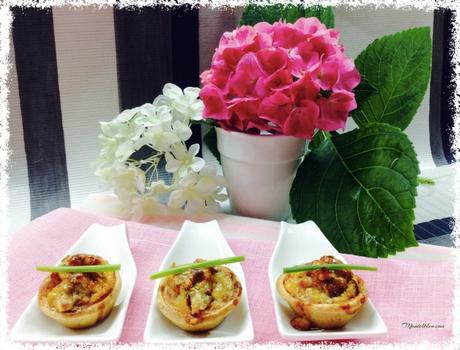 Tartaletas quiche lorraine con jamón y nueces