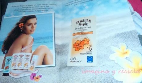 Probando cremas solares Hawaiian Tropic