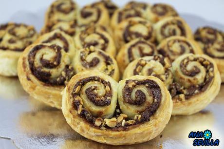 Palmeritas de nutella y frutos secos Ana Sevilla con Thermomix
