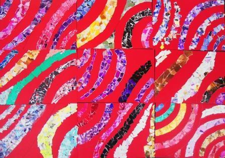 Collage y esgrafiado