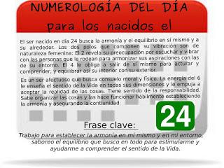 Numerología del día de nacimiento: 6, 15 y 24