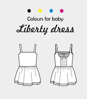 Patrón costura vestido niña con tela Liberty