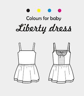 Patrón costura vestido niña con tela Liberty