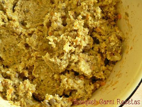 Hamburguesas de arroz integral, lentejas y calabaza