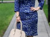 looks Vestido animal print azul