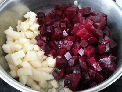 CREMA FRÍA  DE  REMOLACHA Y MANZANA