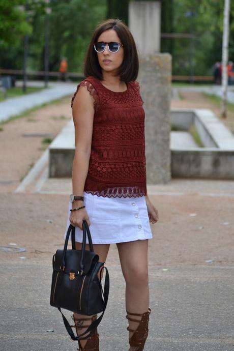 Falda trapecio + romanas Falda trapecio + romanas