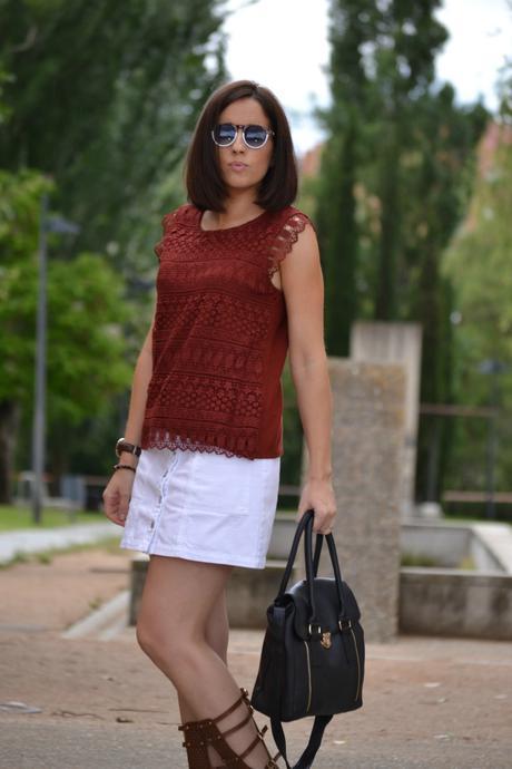 Falda trapecio + romanas Falda trapecio + romanas