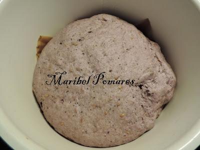 Pan integral de col lombarda.