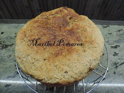 Pan integral de col lombarda.