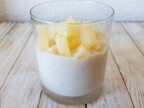 Arroz con leche de coco y piña. Arroz con leche de coco y piña.