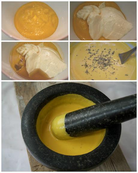 Sánguche de chicharrón con salsa criolla y de ají #AiresdePerú Sánguche de chicharrón con salsa criolla y de ají #AiresdePerú