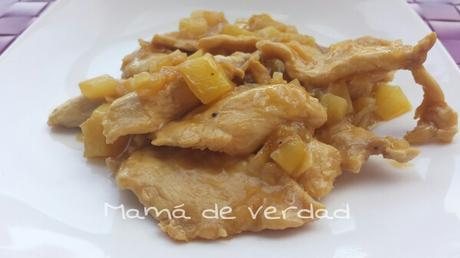 receta-pollo-rápido-salsa-patatas