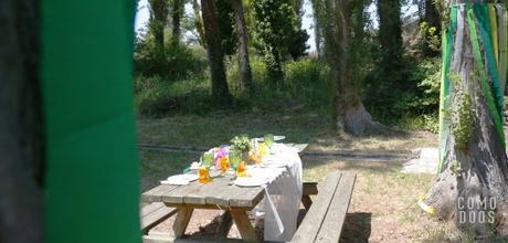 Y que no falte una tarta con flores Picnic de Verano