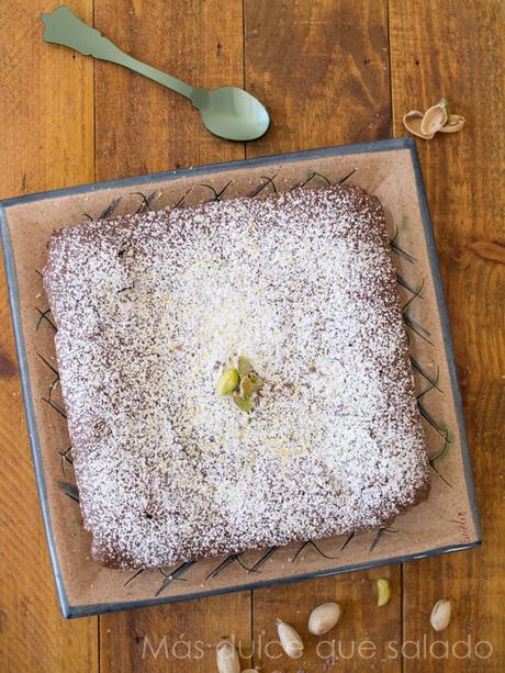 Brownie de pistachos