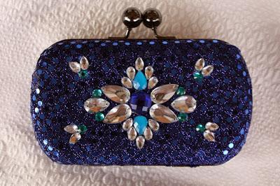 CLUTCH. BOLSO JOYA AZUL ELECTRICO