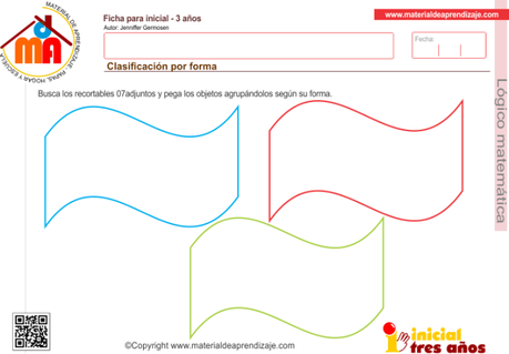 Clasificación por forma 1: Lógico matemática 3 años Clasificación por forma 1: Lógico matemática 3 años