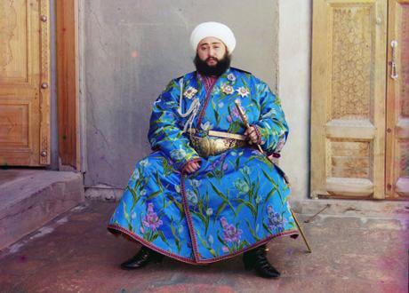 El emir de Bukhara (actual Uzbekistán), c.a. 1910.